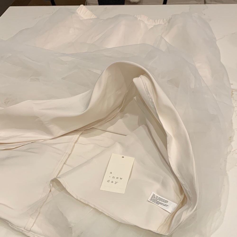 NWOT A New Day Creme fully lined tulle Skirt ladies Large - Picture 7 of 11